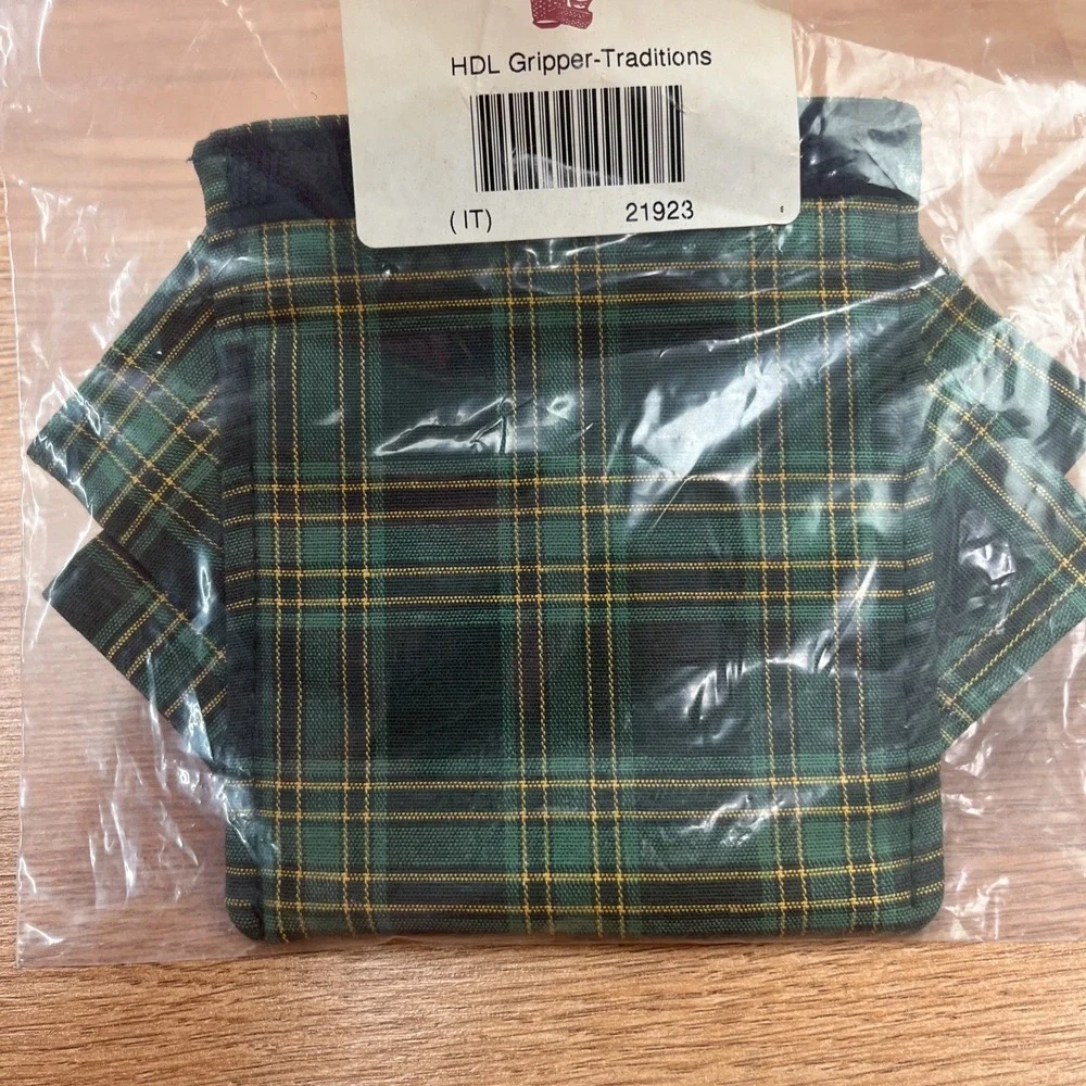 Longaberger Fabric Handle Gripper in Traditions Plaid 21923 NEW
